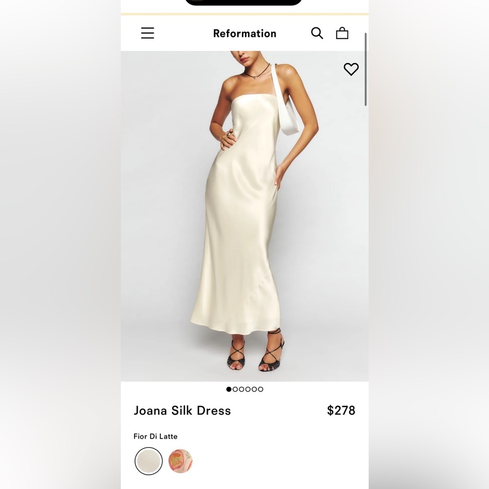 Reformation Joana Silk Dress / Size S